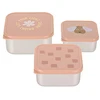 Image de LÄSSIG Lot de 3 Petites Boîtes à Goûter Pattern Part - Rose