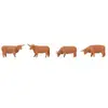 Image de Modélisme HO Figurines : Vaches écossaises rouges