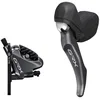 Image de Poignée gauche mono plateau Shimano GRX ST-RX810 avec étrier de frein flat mount 1000mm Flatmount Mécanique mono plateau