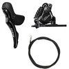 Image de Poignée gauche vélo route Shimano 105 mécanique 2x12v ST-R7120-L avec étrier frein à disque 12v Mécanique Poignée gauche