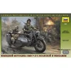 Image de Maquette Moto BMW R-12 avec un side-car et Ã©quipage allemand