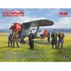 Image de Maquette avion avec les pilotes et le personnel au sol de la Luftwaffe