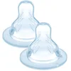 Image de MAM Lot de 2 Tétines plates et ultra-douces biberon, 6+ mois, Silicone