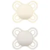 Image de MAM Perfect Start S188 - Tétine en silicone SkinSoftTM ultra douce, extra fine et flexible, pour bébés de 0 à 2 mois, neutre (2 unités), avec boîte autostérilisable, le design peut varier