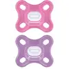 Image de Lot de 2 Sucettes Comfort en silicone Rose
