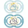 Image de Lot de 2 sucettes Perfect Nuit 6m+ Aléatoire Duo Animaux