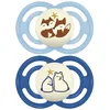 Image de Lot de 2 Sucettes Perfect Nuit 18M+ Animaux Aléatoire