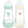 Image de MAM Biberons Easy Start Anti-Colique 2+ mois, 260ml, Menthe+Coton, Lot de 2