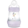 Image de MAM | Biberon Easy Start Anti-Colique 0+ mois débit lent (160 ml) Lilas   Biberon pour réduire les coliques et l'inconfort de bébé   Biberon bébé compatible avec l'allaitement maternel