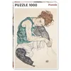 Image de Piatnik 570643 Puzzle de 1000 pièces Femme Assise en Pente, Genou relevé, Multicolore