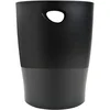 Image de Exacompta - Réf. 453014D - 1 Corbeille à papier, poubelle ECOBIN avec poignées - Adaptée au bureau comme en Home office - Grand volume 15 litres - Dimensions 26,3 x 26,3 x 33,5 cm - opaque Noir