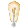 Image de Eglo Lampe LED E27, ampoule Edison à incandescence, éclairage vintage et rétro, 4 Watt (correspond à 22 Watt), 220 Lumen, blanc chaud, ambré, 2200 Kelvin, ST64, Ø 6,4 cm