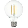 Image de Eglo connect.z Ampoule LED E27 connectée, G80, ZigBee, contrôlable par appli et commande vocale, dimmable, blanc neutre, 806 lumens, 6 watts, transparent, design vintage