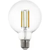 Image de Eglo connect.z Ampoule LED E27 connectée, G95, ZigBee, contrôlable par appli et commande vocale, dimmable, blanc chaud   froid, 700 lumens, 6 watts, transparent, design vintage