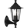Image de EGLO Applique murale extérieure Laterna 4, éclairage d’extérieur en fonte d’aluminium noir et verre, lampe avec douille E27, IP44