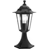 Image de Eglo Lampe extérieure LATERNA 4, luminaire extérieur pour jardin, borne éclairage extérieur en fonte d'aluminium et verre, noir, douille E27, IP44
