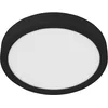 Image de Eglo Plafonnier LED Fueva 5, Ø 28,5 cm, luminaire en saillie arrondi en métal noir avec surface éclairée en plastique, lampe de plafond pour salle de bains, blanc neutre, IP44