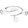 Image de Eglo LED Plafonnier Bimeda, lampe de plafond 3 flammes, projecteurs en | métal blanc et chrome, lampe salon, spots avec ampoules GU10, lumière blanc chaud