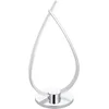 Image de Eglo Lampe de chevet Roncade, lampe de table à poser en aluminium et plastique, aspect chromé, luminaire avec interrupteur