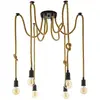 Image de Eglo Suspension Rampside, lampe vintage à 6 flammes style industriel, suspension en acier, couleur : noir, marron, douille : E27