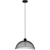 Image de Eglo Suspension Pompeya, lampe suspendue vintage 1 flamme, style industriel et rétro, suspension en acier, lampe de table à manger, lampe de salon suspendue noire, douille E27, L x l 45 x 44 cm