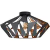 Image de Eglo Luminaire plafonnier Carlton 6, lustre au style vintage, industriel et