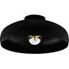 Image de Eglo Luminaire plafonnier Mogano, lustre salon au style industriel en métal noir, lampe de plafond pour chambre à coucher et couloir, douille E27