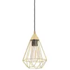 Image de Eglo Suspension luminaire Tarbes, lustre chambre en métal laiton brossé, plafonnier salon ou salle à manger avec douille E27, Ø 17,5 cm