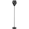 Image de Eglo Lampadaire Carlton 5, lampe de salon sur pied, luminaire intérieur, design vintage, acier noir, douille E27, interrupteur à pied, 152,5 cm