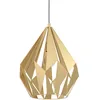 Image de Eglo Suspension luminaire Carlton, lustre vintage pour salon et salle à manger, lampe de plafond suspendue en métal doré, douille E27, Ø 38,5 cm