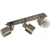 Image de Eglo Rail spot Southery, rampe de 3 spots orientables, barre de spots pivotants, plafonnier élégant en métal bruni, lampe de plafond avec douille E27