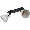 Image de Eglo Rail spot Matlock au design industriel, rampe de 2 spots orientables, barre pour pivotants, plafonnier en métal noir et gris, lampe plafond avec douille E27