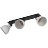 Image de Eglo Rail spot Matlock au design industriel, rampe de 3 spots orientables, barre pour pivotants, plafonnier en métal noir et gris, lampe plafond avec douille E27