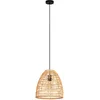 Image de Eglo Suspension luminaire Ayesgarth, lustre pour salon et salle à manger, lampe de plafond à suspendre au design bohème, rotin naturel et métal noir, douille E27