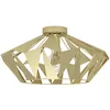 Image de Eglo Luminaire plafonnier Carlton, spot de plafond au design rétro, lampe de plafond vintage pour salon et couloir, métal doré, douille E27