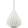 Image de Eglo Suspension luminaire Minting, lampe de plafond avec abat-jour plissé, lustre pour salon et salle à manger, métal noir et papier blanc, douille E27, Ø 31 cm