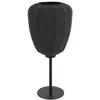 Image de Eglo Lampe de table Barlaston, lumière de chevet au design japonais, luminaire à poser pour salon et chambre, tissu gris et métal noir, douille E27