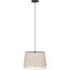 Image de Eglo Suspension luminaire Tabley, lustre naturel pour salon et salle à manger, lampe de plafond suspendue en bambou et lin, douille E27, Ø 38 cm