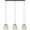 Image de Eglo Suspension luminaire Tabley, lustre naturel à 3 lampes pour salon et