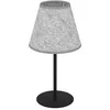 Image de Eglo Lampe de table Alsager, lumière de chevet au design japonais, luminaire à poser pour salon et chambre, métal noir et feutre gris, douille E27