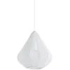 Image de Eglo Suspension luminaire Dolwen, lampe à susprendre pour table à manger, lustre chambre et salle à manger, abat-jour japonais en tissu et métal blanc, douille E27, Ø 33,5 cm