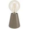 Image de Eglo Lampe de table Asby, luminaire décoratif au style japonais, lampe de chevet en bois brun foncé, éclairage pour salon et chambre à coucher, certifiée FSC, douille E27
