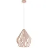 Image de Eglo Suspension Carlton-P, lampe suspendue vintage 1 flamme, luminaire rétro en acier, couleur : abricot pastel, douille : E27, Ø 31 cm