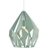 Image de Eglo Suspension luminaire Carlton-P, lustre suspendu vintage et rétro, lampe de salon et de salle à manger de couleur pastel vert clair, douille E27, Ø 31 cm