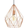Image de Eglo Lustre CARLTON, 1 suspension à flamme vintage, lampe suspendue rétro en acier, couleur : cuivre, douille : E27