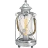 Image de EGLO Lampe de table de chevet Bradford, lampe de salon vintage, lanterne en
