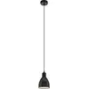 Image de Eglo Lustre PRIDDY, suspension à flamme au design industriel, lampe pendante rétro en acier, couleur : noir, blanc, douille : E27