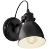Image de Eglo Lampe murale PRIDDY, applique murale à flamme au design industriel, spot mural rétro en acier, couleur : noir, blanc, douille : E27