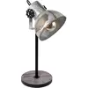 Image de Eglo Lampe de table Barnstaple - 1 ampoule - Vintage - Design industriel - Rétro - Lampe de chevet en acier - Aspect zinc usé - Bois - Couleur : marron/patine - Culot : E27 - Interrupteur inclus