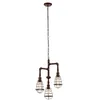 Image de Eglo Suspension Port Seton, 3 Ampoules Suspension Industrial Vintage Rétro Suspension en Acier Marron Antique Lampe de Table de Salon Suspendue avec Douille E27